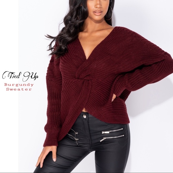 Dollhouse Dress Shop Sweaters - Just In! Tied Up - Knot Dropped Sleeve Sweater